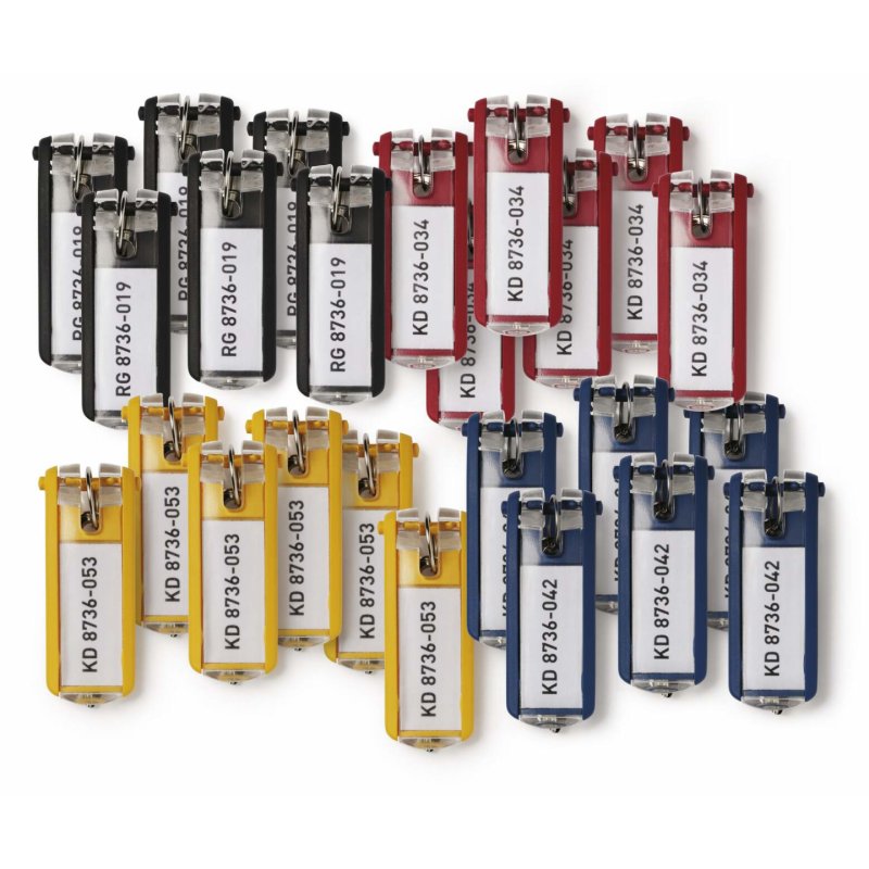 Durable 194900 key tag Assorted colours 24 pc(s)