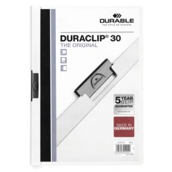 Durable Duraclip 30 report cover PVC Transparent, White