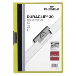 Durable Duraclip 30 protège documents PVC Vert, Transparent