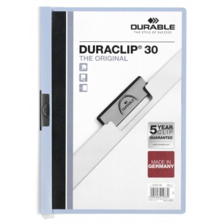Durable Duraclip 30 protège documents PVC Bleu clair, Transparent
