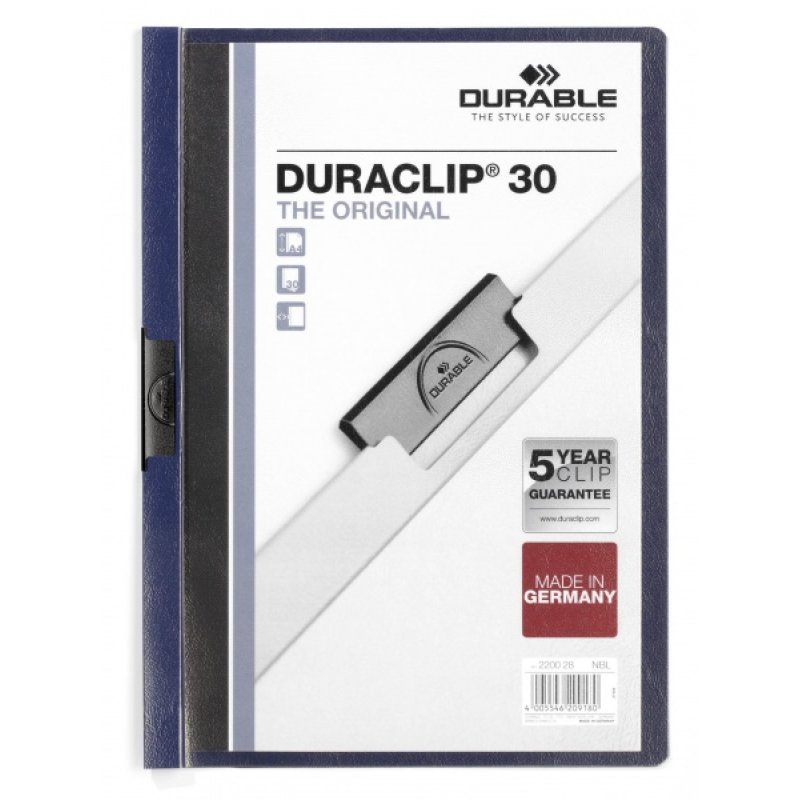 Durable DURACLIP protège documents PVC Bleu