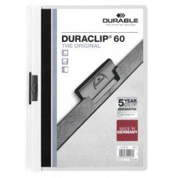 Durable Duraclip 60 report cover PVC Transparent, White