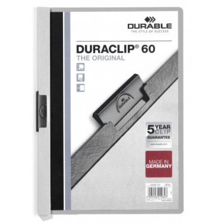 Durable DURACLIP 60 A4 protège documents PVC Gris