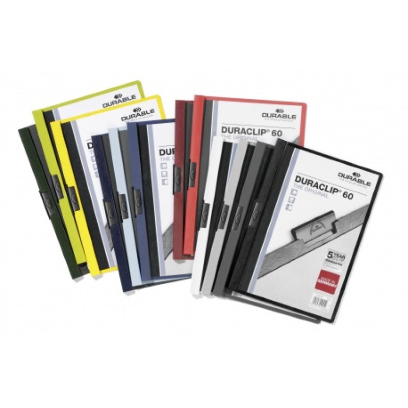 DURABLE DURACLIP ORIGINAL 60 Chemises à pince, A4, gris