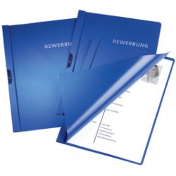 DURABLE Bewerbungsmappe, DIN A4, blau, mit Clip