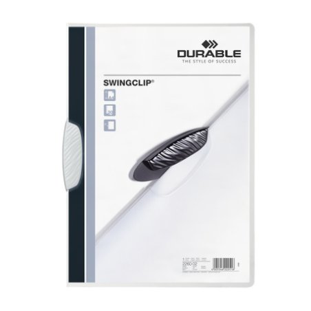 Durable Swingclip report cover Polypropylene (PP) White