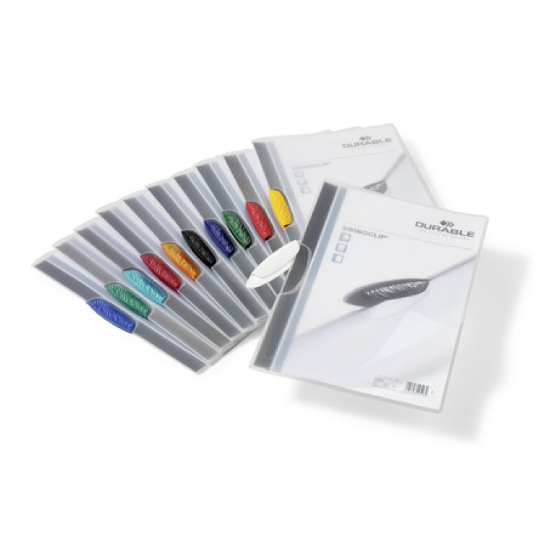 Durable Swingclip report cover Polypropylene (PP) White