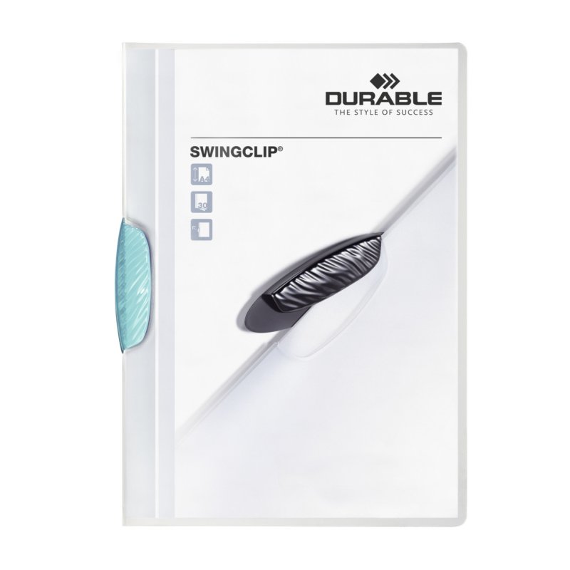 DURABLE Chemise à clip SWINGCLIP, format A4, clip bleu