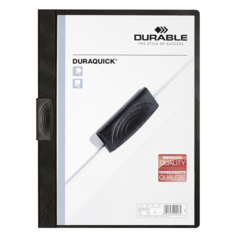 DURABLE Chemise à clip DURAQUICK, A4, rouge
