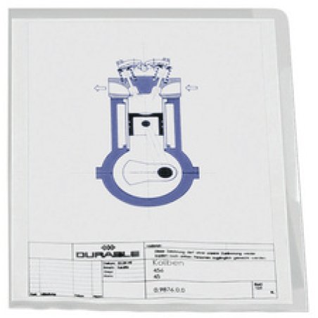 DURABLE Pochettes-coins, A4, en PP, 0,12 mm, jaune