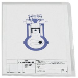 DURABLE Pochettes-coins, A4, en PP, 0,12 mm, vert