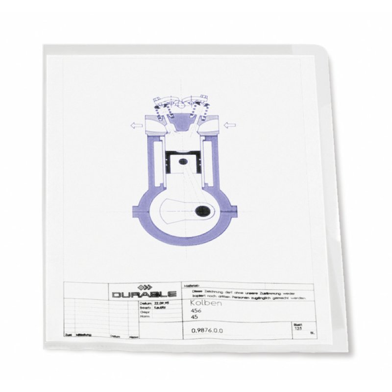 DURABLE Pochette-coin, A4, 0,15 mm, transparent