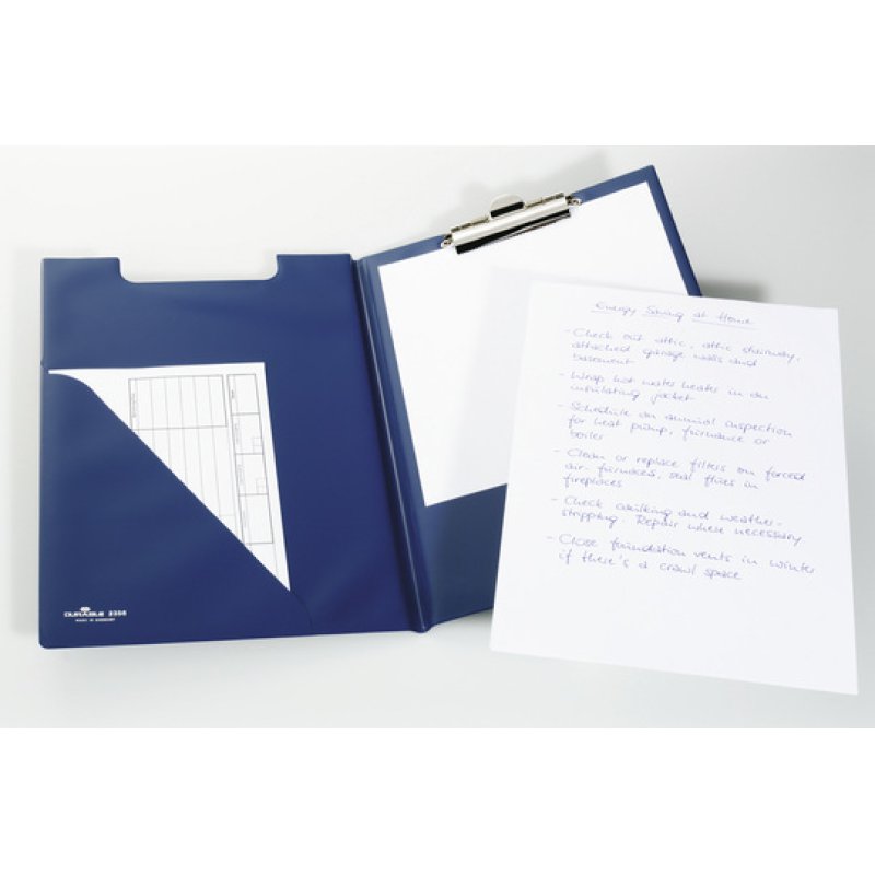 DURABLE Porte-bloc, A4, sous film souple, bleu