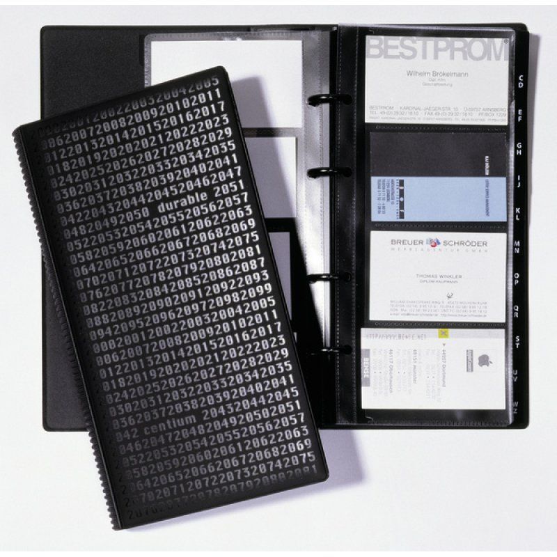 DURABLE Classeur à anneaux pour cartes de visite VISIFIX