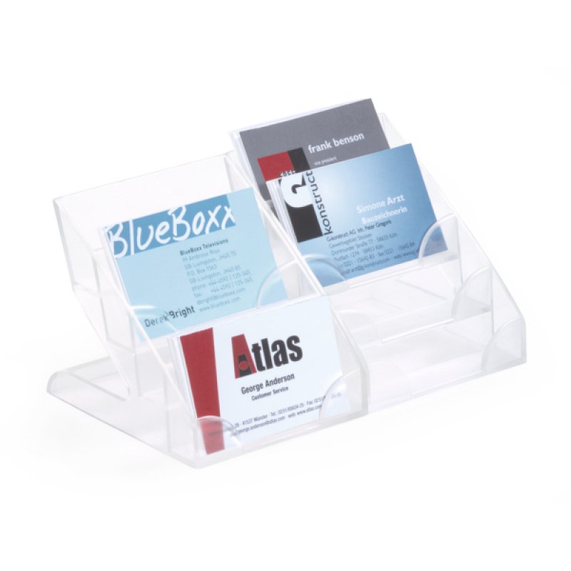 Durable 2439 business card holder Plastic Transparent