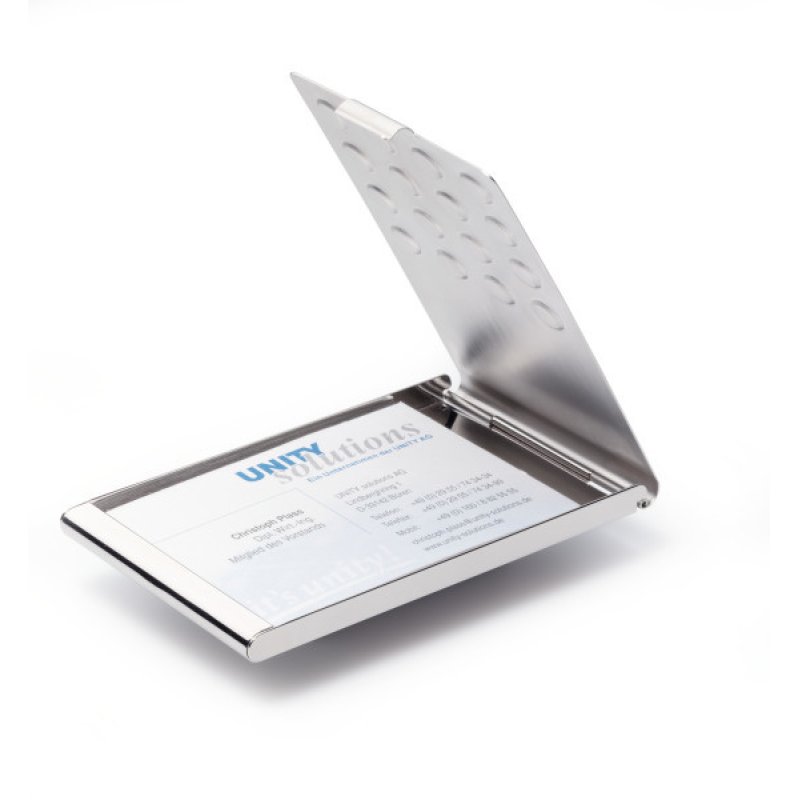 DURABLE Etui pour cartes de visite BUSINESS CARD BOX CHROME