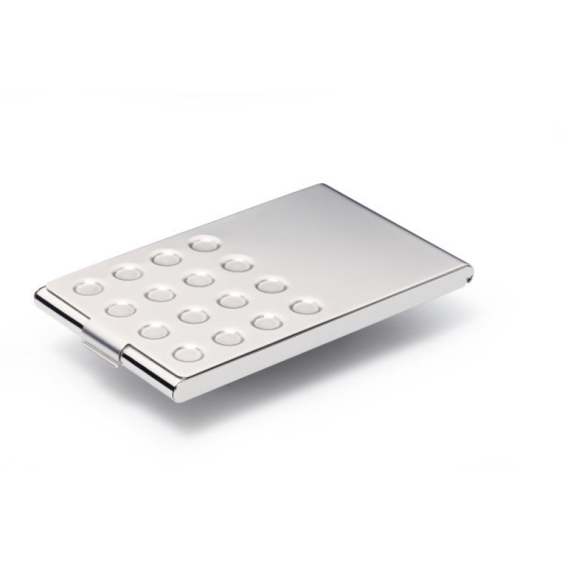 Durable 244023 business card holder Silver