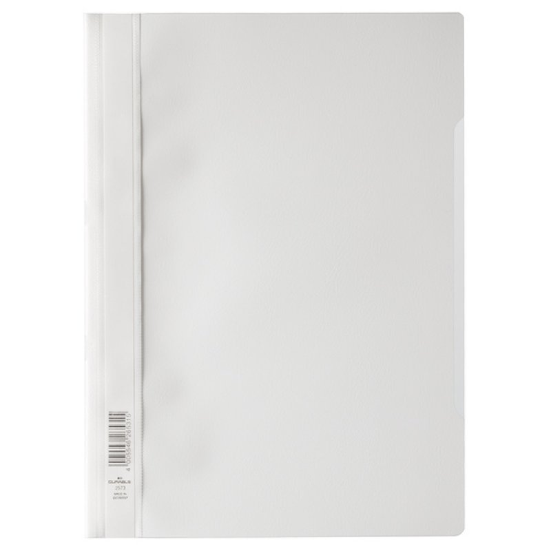 Durable 2573-02 report cover Polypropylene (PP) Transparent, White