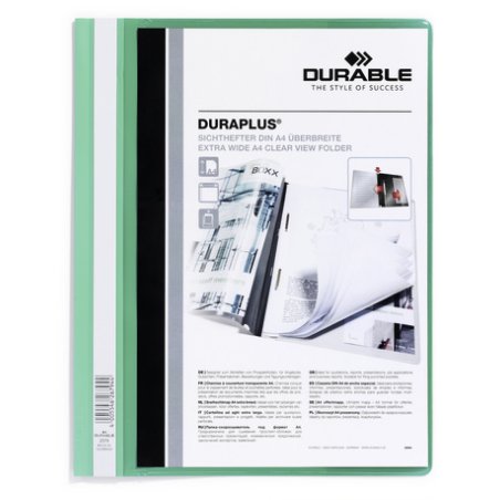 Durable DURAPLUS protège documents Vert, Transparent