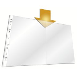 DURABLE Pochette perforée, A3 format paysage, PP, 0,06 mm