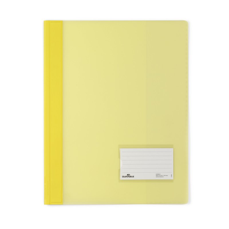 DURABLE Chemise à lamelle DURALUX, A4, jaune translucide
