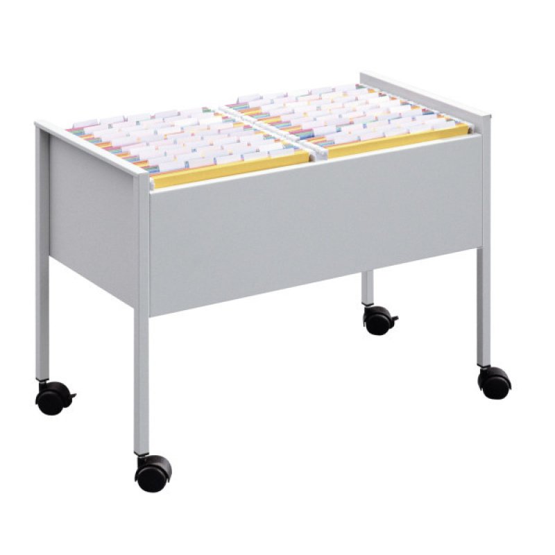 Durable 100 Duo Boîte à archives Acier inoxydable Argent