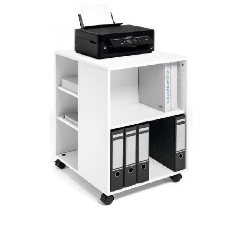 DURABLE Desserte de bureau "74/59" ouvert, 6 étagères, blanc