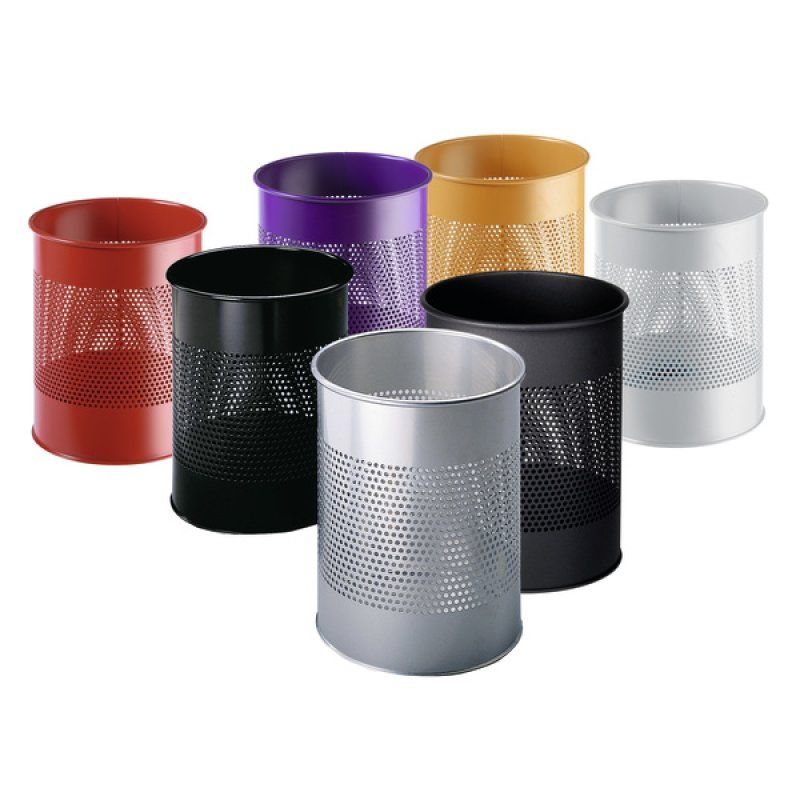 Durable 3310-01 15 L Rond Métal Noir