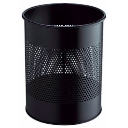 DURABLE Corbeille METAL, ronde, 15 litres, argent métallisé