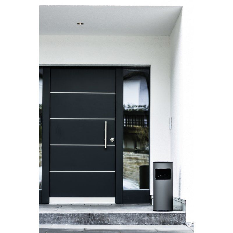 Durable 333023 poubelle 17 L Rond Métal Argent