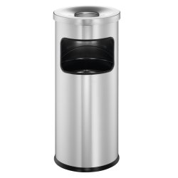 Durable Waste basket with ashtray Safe round