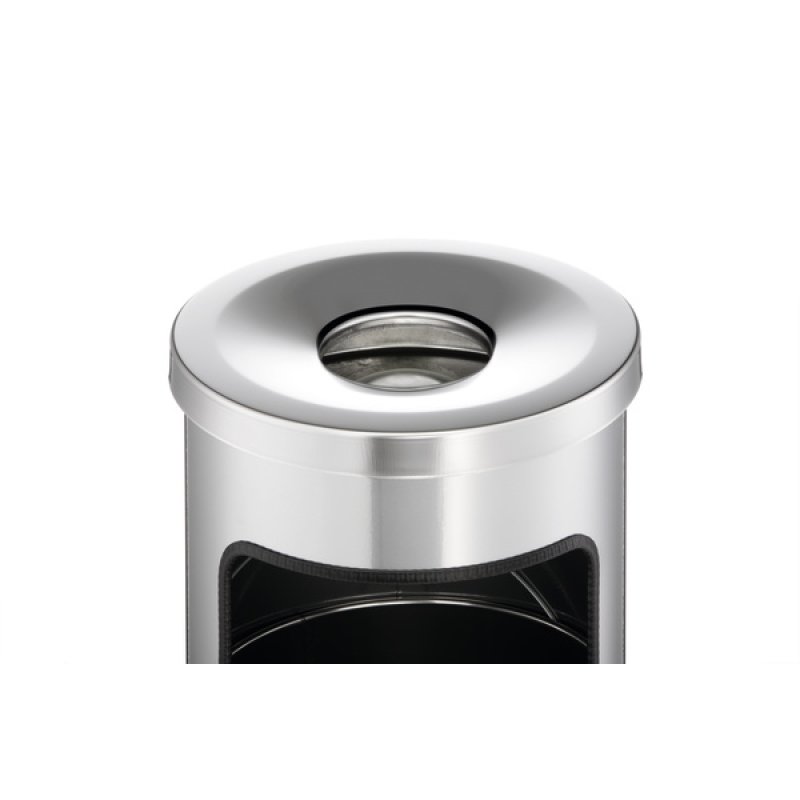 Durable Waste basket with ashtray Safe round