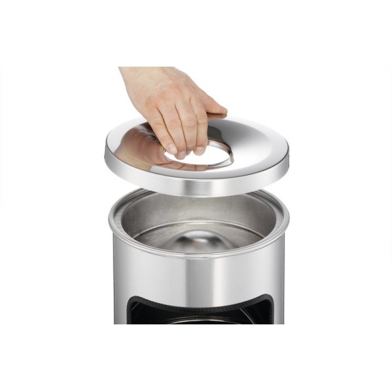 Durable Waste basket with ashtray Safe round