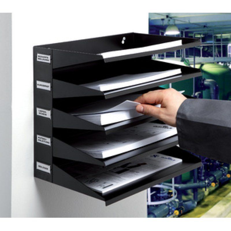 DURABLE Station de tri Business, 5 compartiments, noir