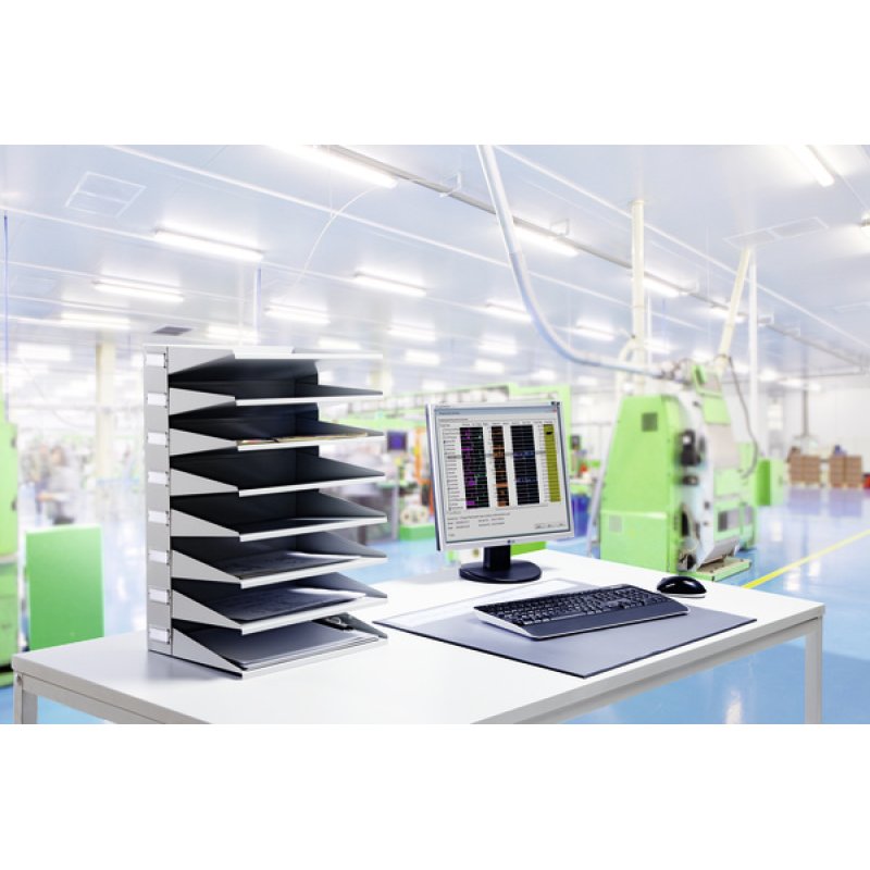 DURABLE Station de tri Business, 8 compartiments, gris