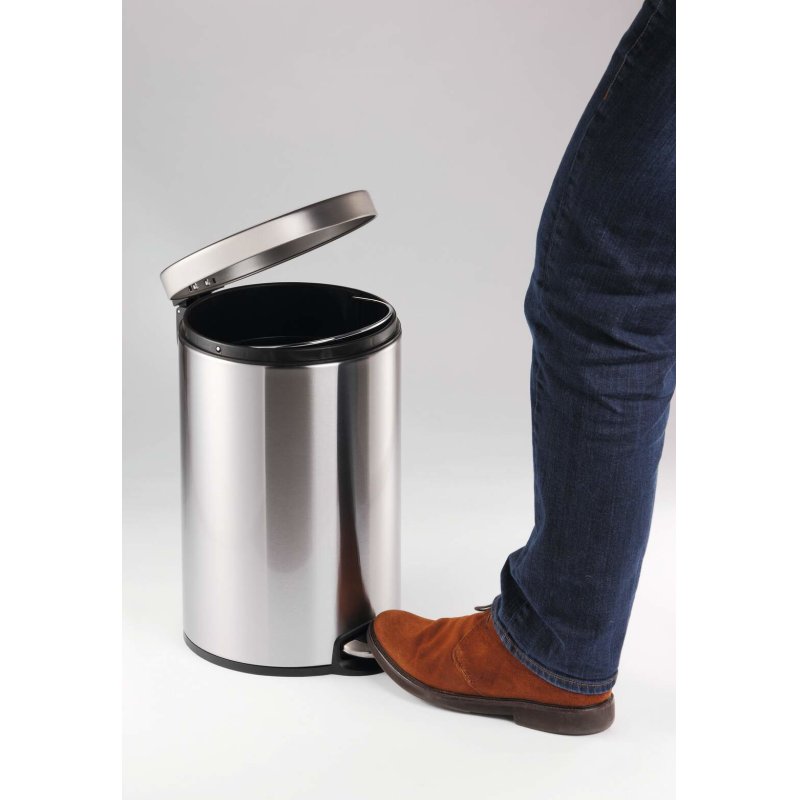 Durable Pedal bin stainless steel 30L round