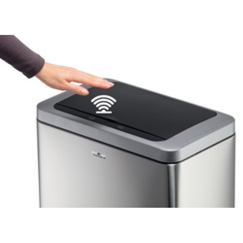 DURABLE Poubelle à capteur "NO TOUCH DUO", 2 x 20 litres