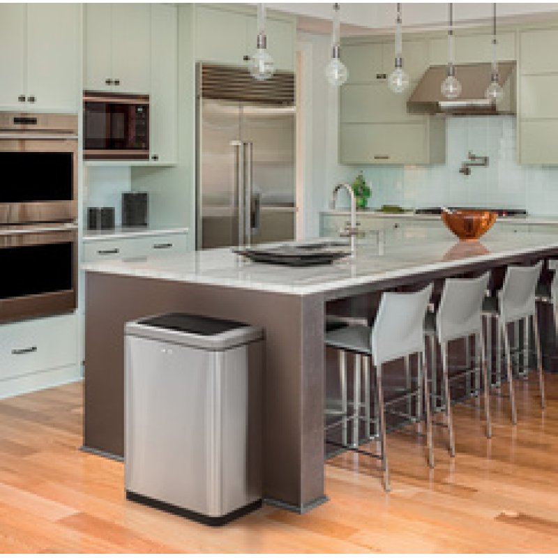 DURABLE Poubelle à capteur "NO TOUCH DUO", 2 x 20 litres