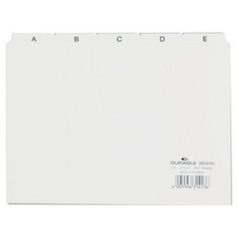 DURABLE intercalaire A - Z, en PP, format A5 paysage