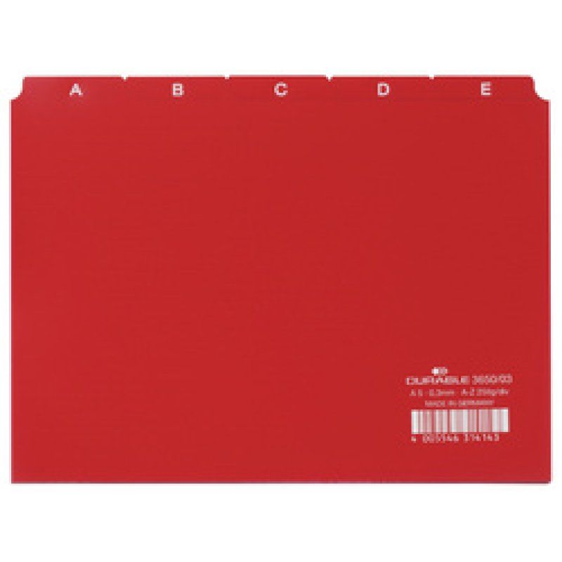 DURABLE intercalaire A - Z, en PP, format A5 paysage