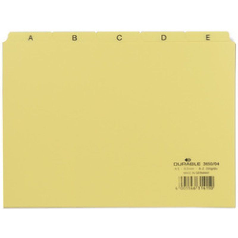 DURABLE intercalaire A - Z, en PP, format A5 paysage