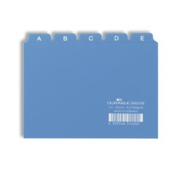 DURABLE Karteiregister A - Z, PP, A6 quer, blau, 25-teilig
