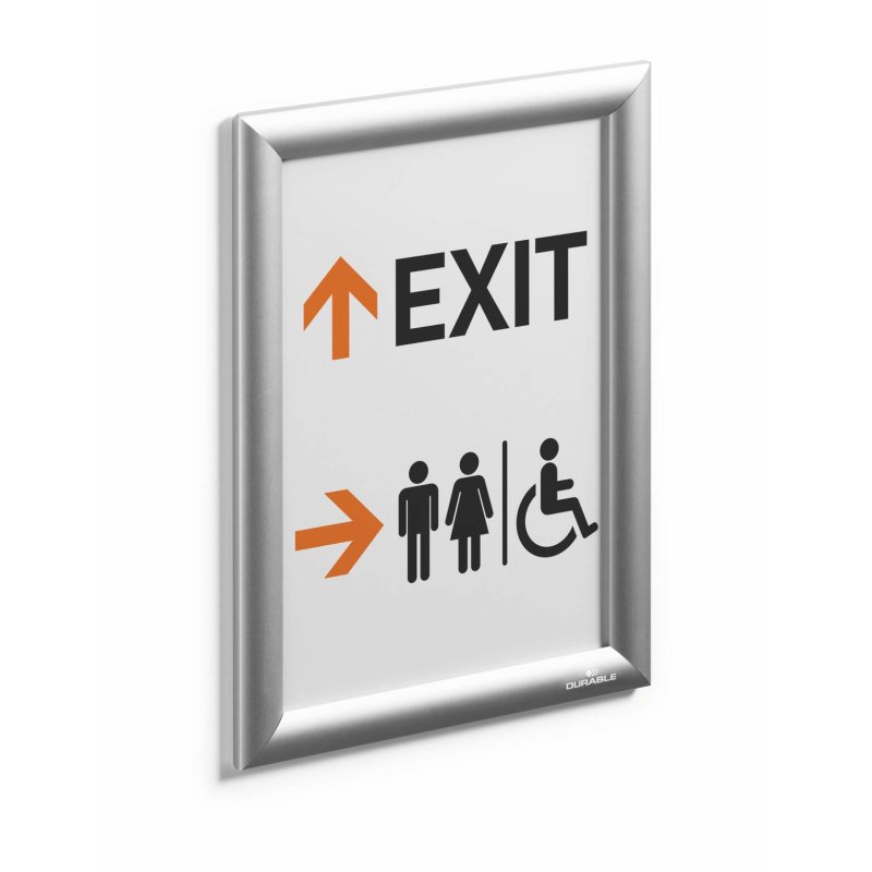 DURABLE Cadre porte-affiche, A4, profil 25 mm, aluminium