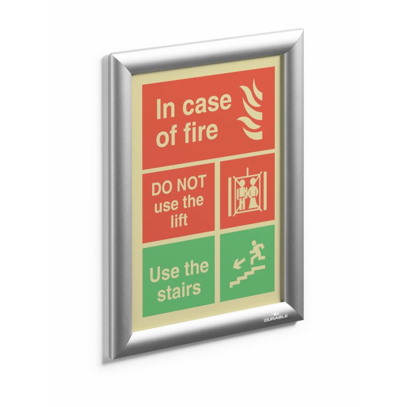 Durable 479623 Cadre de mur 192 x 279 mm Rectangle Argent Aluminium