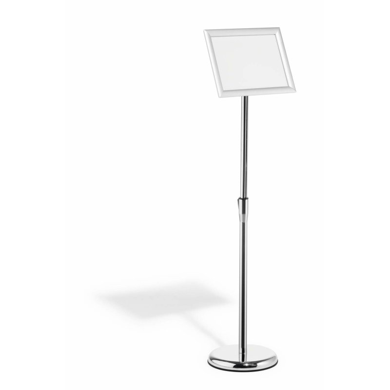 Durable 479823 sign holder/information stand A4 Aluminium, Plastic, Steel Silver