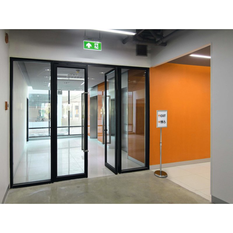 Durable 479823 support de panneau et stand d'information A4 Aluminium, Plastique, Acier Argent