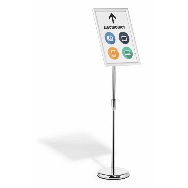 Durable 479923 sign holder/information stand A3 Aluminium, Plastic, Steel Silver