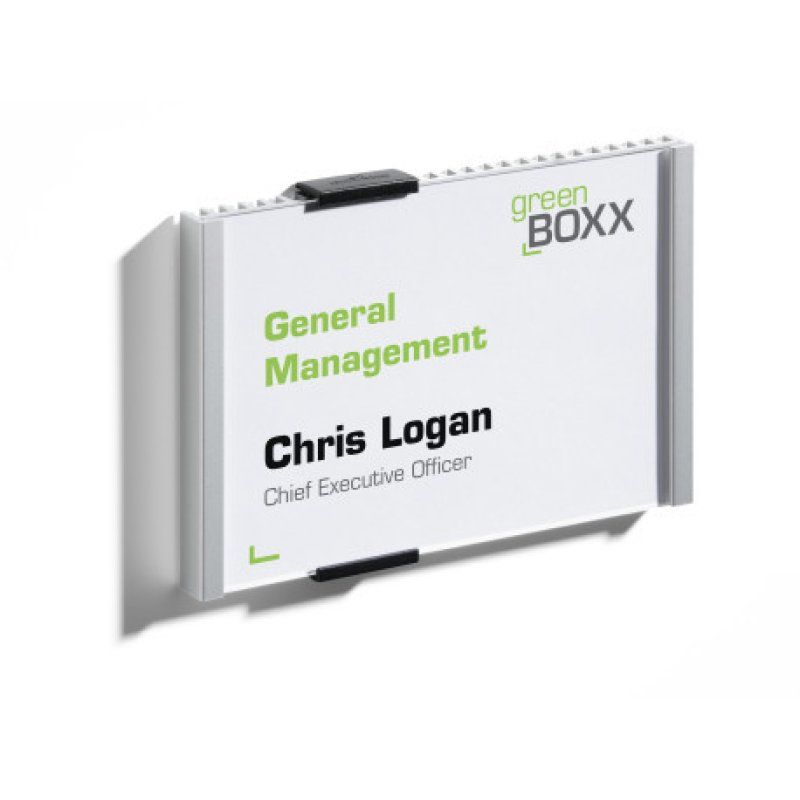 Durable 480123 sign holder/information stand Aluminium Silver