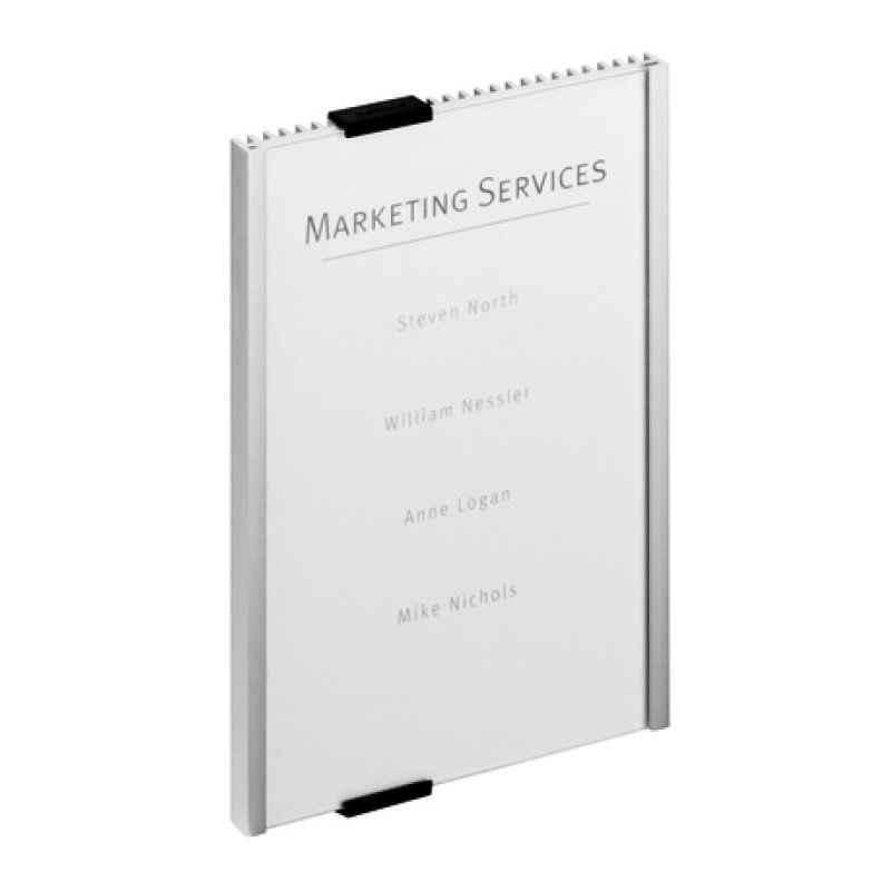 Durable Info Sign Acrylique, Aluminium Argent