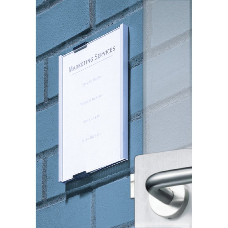 Durable Info Sign Acrylic, Aluminium Silver